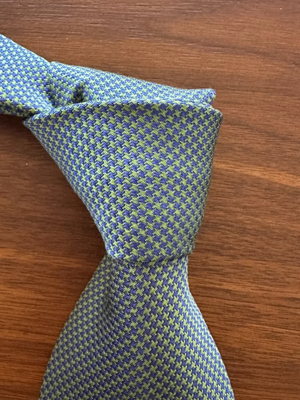 Thomas Pink Blue Green Woven Silk Tie